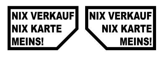 2er Set „Kein Verkauf“-Sticker für Auto