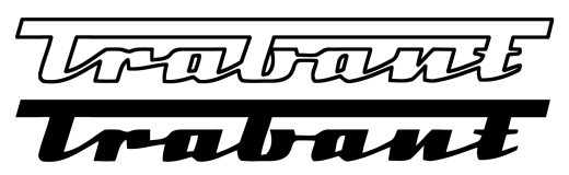 Trabant Sticker 2er Set – Vollflächig oder Outline, 20–60 cm