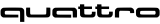 quattro Schriftzug Aufkleber – 2er Set, Farbe frei wählbar, 20–60 cm